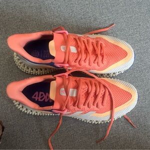 Adidas Peach and White Running Shoes